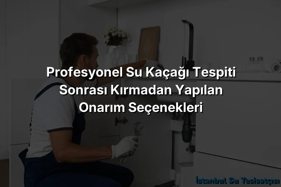 
Profesyonel Su Kaçağı Tespiti Sonrası Kırmadan Yapılan Onarım Seçenekleri
