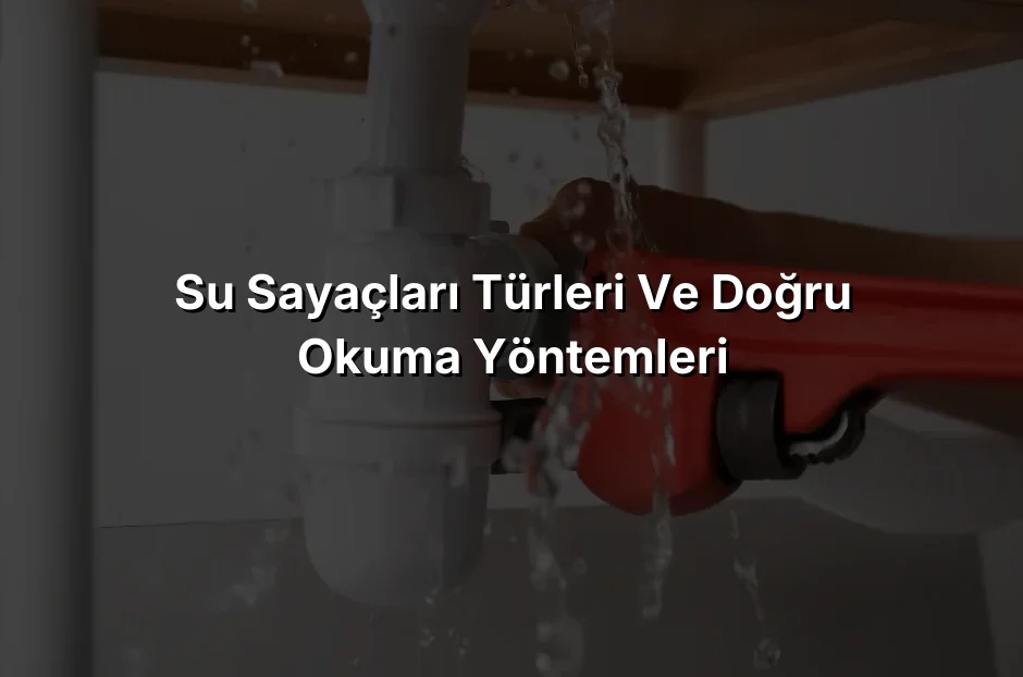 
Su Sayaçları Türleri ve Doğru Okuma Yöntemleri
