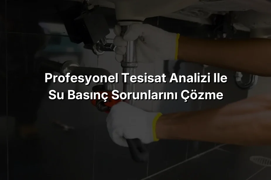 
Profesyonel Tesisat Analizi ile Su Basınç Sorunlarını Çözme
