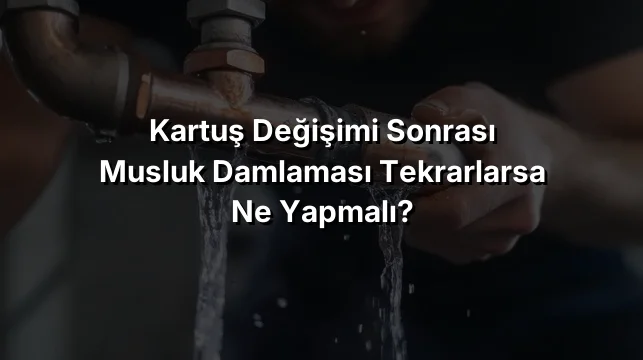 
Kartuş Değişimi Sonrası Musluk Damlaması Tekrarlarsa Ne Yapmalı?
